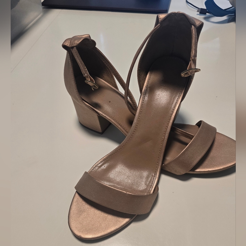 Elegant Tan Block Heel Sandals - Rohh Brand